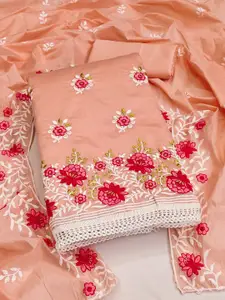 Maroosh Floral Embroidered Unstitched Dress Material