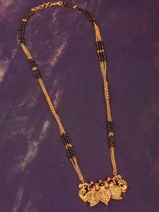 JAYPORE Stones Studded & Beaded Necklace