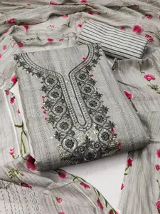 Maroosh Floral Embroidered Sequinned Unstitched Dress Material