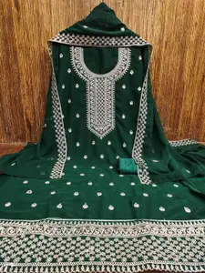 Maroosh Ethnic Motifs Embroidered Silk Georgette Zari Unstitched Dress Material