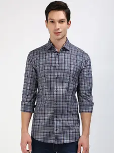Tommy Hilfiger Men Spread Collar Tartan Checked Cotton Casual Shirt