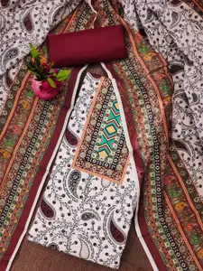 Maroosh Paisley Printed Unstitched Dress Material