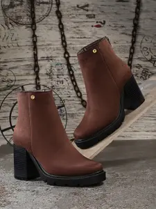 El Paso Women Casual Block-Heeled Chelsea Boots