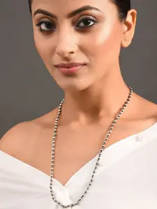 JAYPORE Silver Beaded Necklace