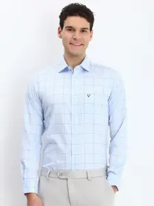Allen Solly Men Cutaway Collar Checked Cotton Slim Fit Formal Shirt