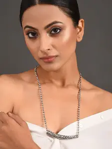 JAYPORE Silver Beaded Necklace