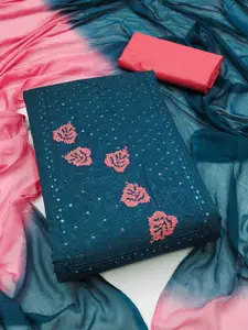 Maroosh Floral Embroidered Unstitched Dress Material