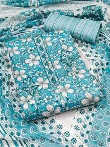 Maroosh Floral Printed Sequinned Unstitched Dress Material