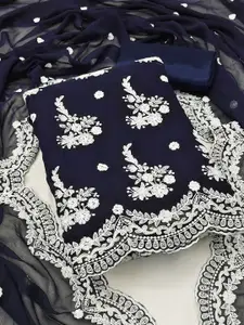 Maroosh Floral Embroidered Unstitched Dress Material