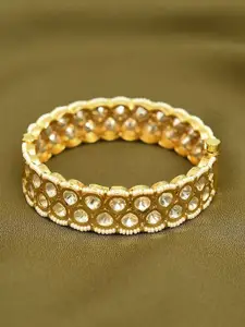 JAYPORE Kundan Stone Studded Kada Bangle