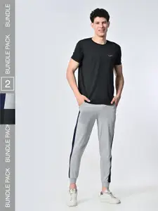 BAESD Men Pack Of 2 Mid-Rise Cotton Joggers