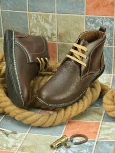 Provogue Men Textured Moisture Wicking Lace-Ups Derbys