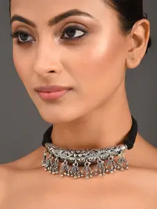 JAYPORE Silver Minimal Necklace