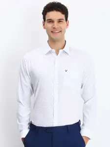 Allen Solly Men Spread Collar Micro Ditsy Printed Cotton Slim Fit Formal Shirt