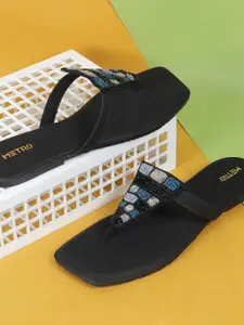 Metro Women  Embellished Open Toe Flats