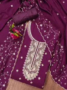 Maroosh Floral Embroidered Sequinned Unstitched Dress Material