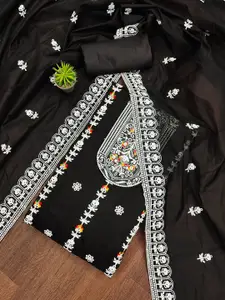 Maroosh Floral Embroidered Unstitched Dress Material