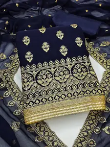 Maroosh Floral Embroidered Sequinned Unstitched Dress Material