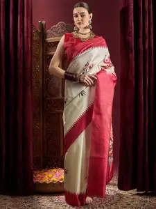 Saree mall Durga Puja Ethnic Motifs Silk Blend Garad Sarees