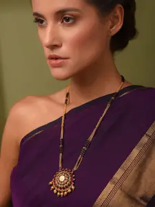 JAYPORE Artificial Stones Studded Necklace