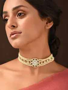 JAYPORE Gold-Plated Kundan Necklace