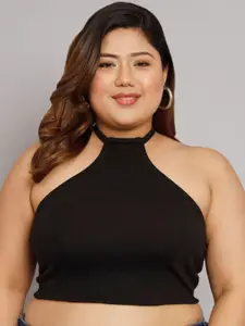 Funday Fashion Plus Size Cotton Crop Top