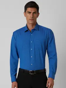 Van Heusen Men Spread Collar Checked Cotton Formal Shirt