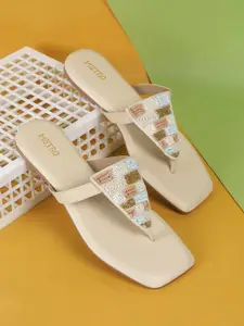 Metro Women Embellished Open Toe Flats with Bows