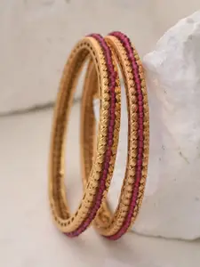 JAYPORE Set Of 2 Beaded Bangles