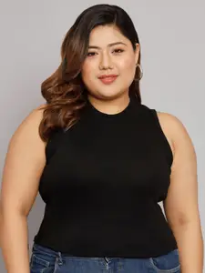 Funday Fashion Plus Size Cotton Crop Top