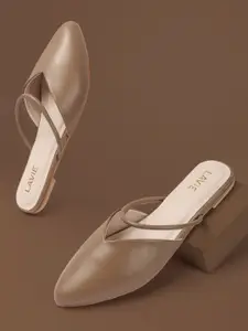 Lavie Women Open Toe Mules Flats With No Back Strap