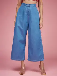 Miss Chase Women Wide Leg High-Rise Cotton Jeans