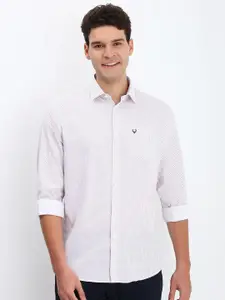 Allen Solly Men Spread Collar Micro Ditsy Printed Cotton Slim Fit Casual Shirt