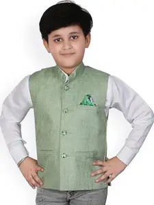Eliq Boys Mandarin Collar Corduroy Nehru Jacket