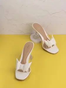 Inc 5 Women Square Toe Party Wear Block Heel Sandals with Bows