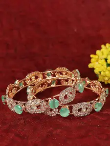 LAVAZZA Pack Of 2 American Diamond Studded Bangles