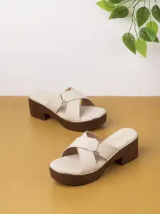 Inc 5 Women Cross strap Party Wear Platform Heel Sandals with Buckles