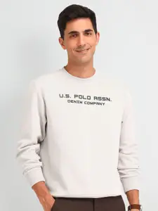 U.S. Polo Assn. Denim Co. Men Brand Logo Printed Cotton Sweatshirt