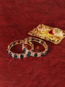 LAVAZZA  Set Of 2 American Diamond-Studded Bangles