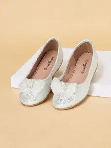 Pantaloons Junior Girls Textured Ballerinas with Bows Flats