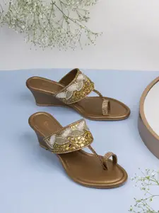 Inc 5 Women Embellished Wedge Sandals