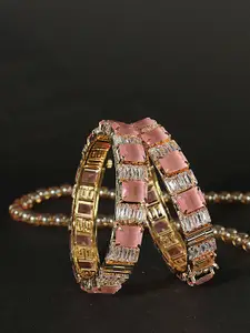 LAVAZZA Pack Of 2 American Diamond-Studded Bangles