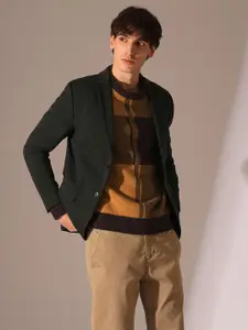 SELECTED Men Colourblocked Woollen Pullover