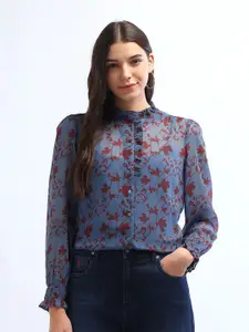 U.S. Polo Assn. Women Floral Printed Long Sleeves Top