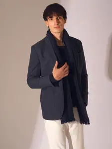 SELECTED Men Self Design Cable Knit Pullover Sweater