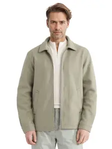 RARE RABBIT Men Cotton Open Front Jacket