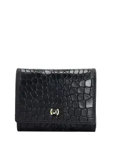 Da Milano Women Textured Leather Three Fold Wallet