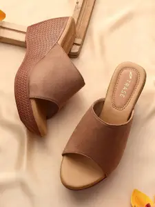 TRASE Suede Wedge Heel Sandals