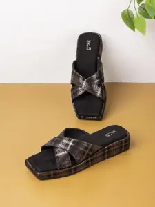 Inc 5 Women Printed Party Wedge Sandals with Buckles