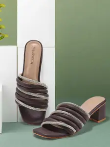 DressBerry Women Embellished Block Heel Sandals